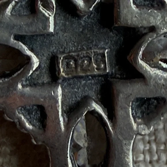 ⚜️Intricate ⚜️ Vintage Sterling Silver Ornate Cross Pendant Marked 925 - Picture 6 of 12